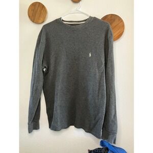 Polo by Ralph Lauren Men’s Long-Sleeve Crewneck Shirt - Charcoal Gray